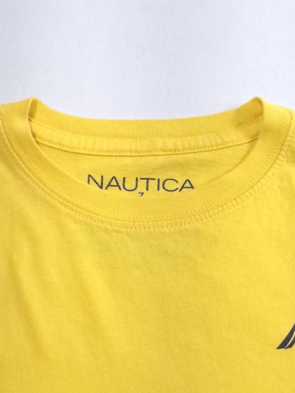 Nautica Boys Yellow Long Sleeve T-Shirt Size 7 Cotton Logo Graphic Sleeve Crew - Picture 6 of 11